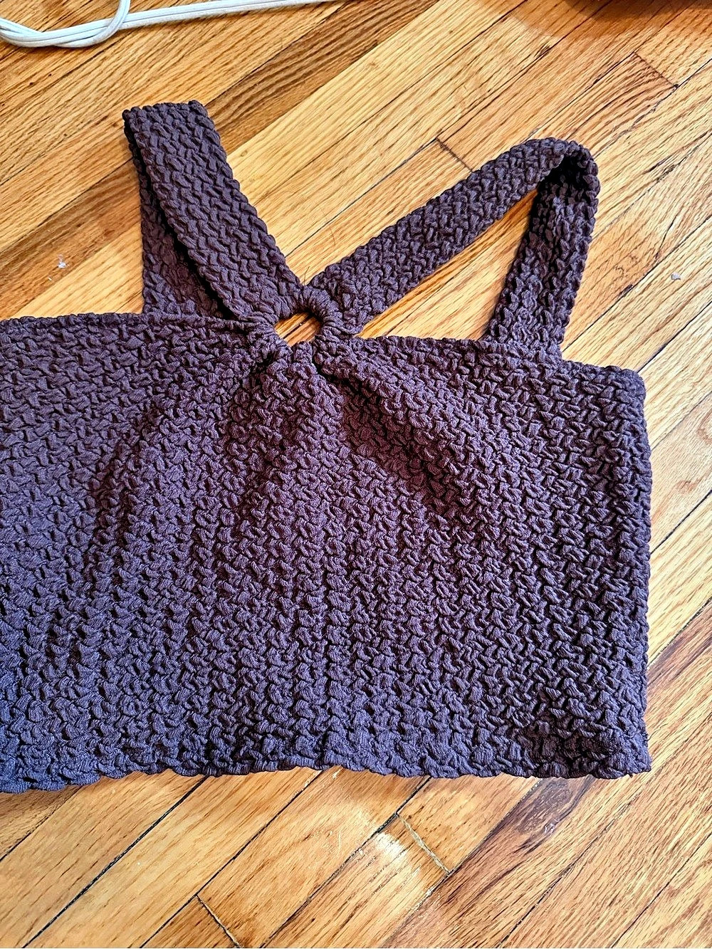 Textured Brown mango crop topped